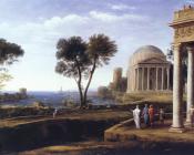 克劳德洛朗 - Landscape with Aeneas at Delos